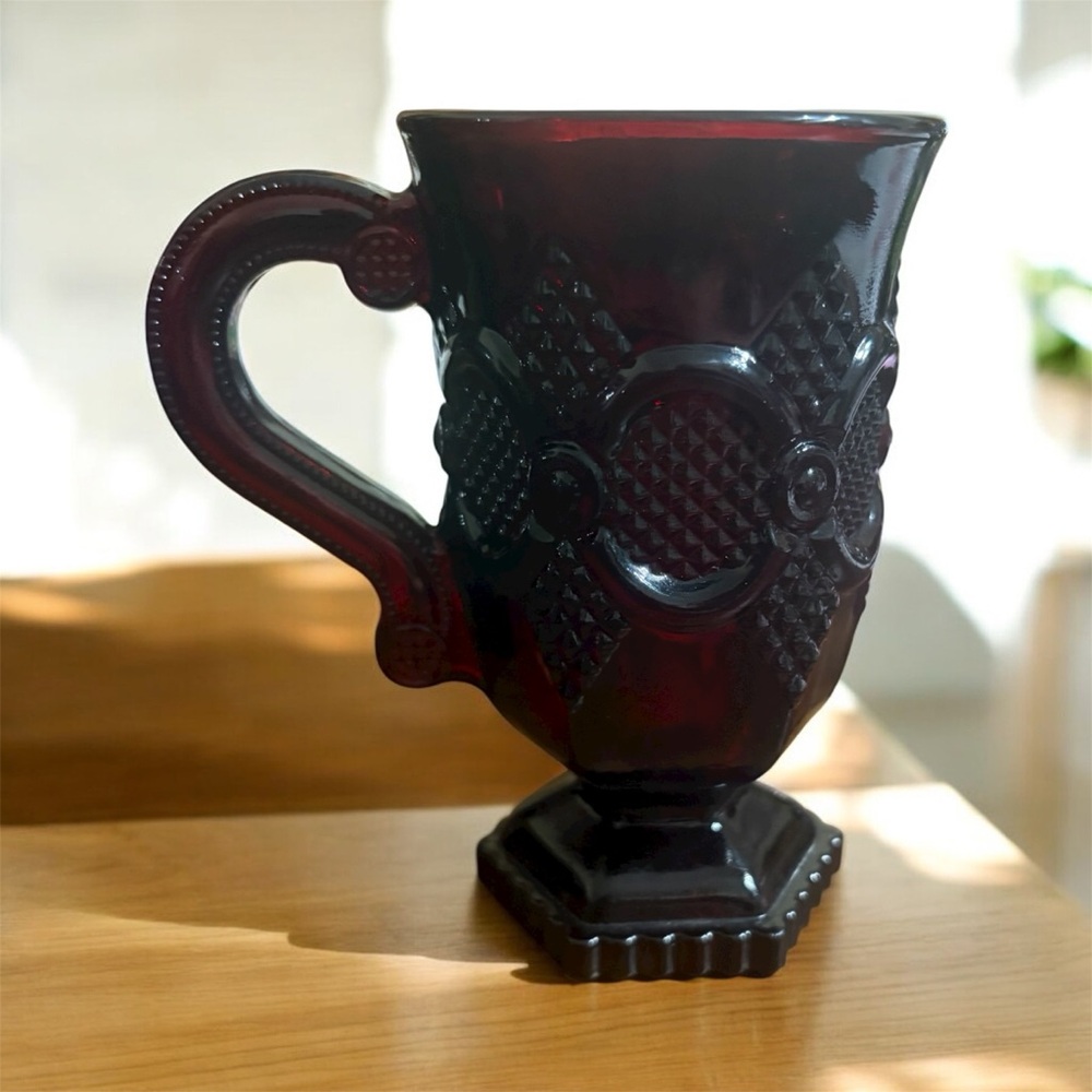 Avon 1876 Cape Cod Collection Ruby Red Water Goblet